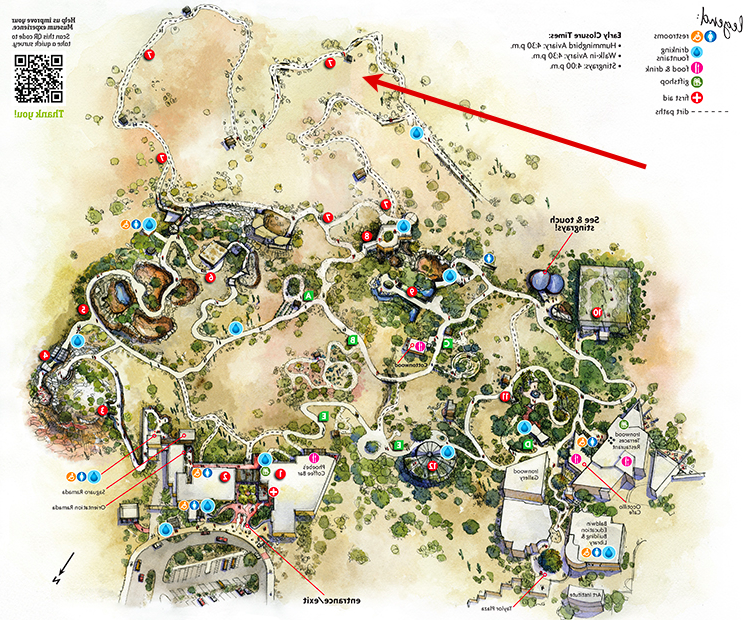 Museum map showing location of Javelina